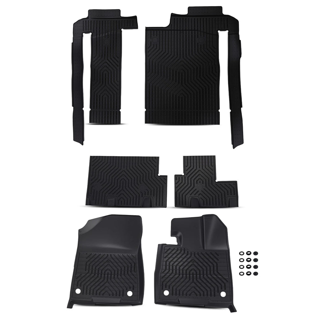 Set of 2 Anti-Slip TPE All-Weather Floor Mats for Toyota Sienna (2021–2025)