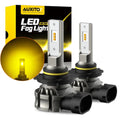 AUX 9140 H10 9145 Fog LED Light Bulbs 2000LM 3000K Golden Yellow for
