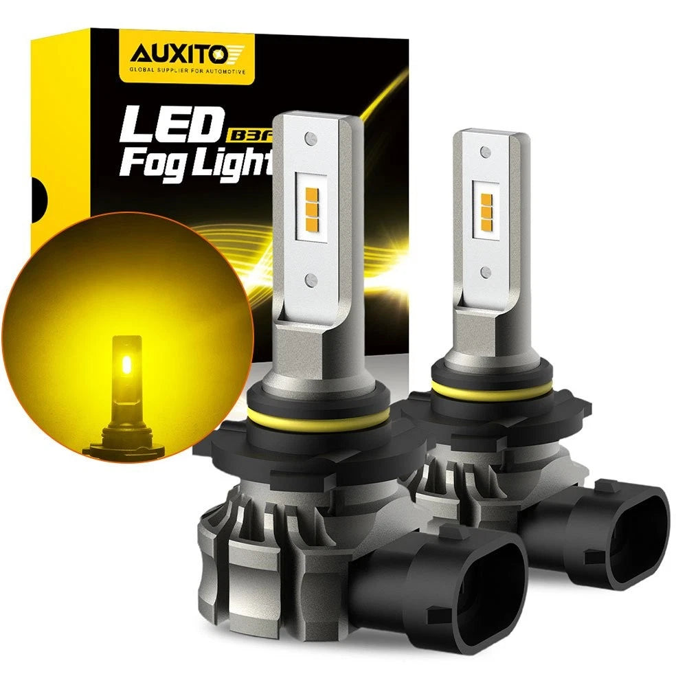AUX 9140 H10 9145 Fog LED Light Bulbs 2000LM 3000K Golden Yellow for