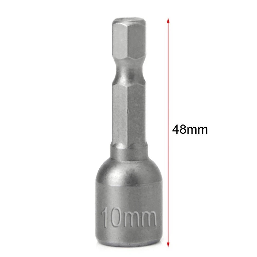 5-Piece Magnetic Nut Driver Set with Quick Release Hex Shank for Drill Bit Tools