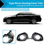 2X Gloss Black Mirror Caps for BMW X3 X4 X5 X6 (2014–2018)
