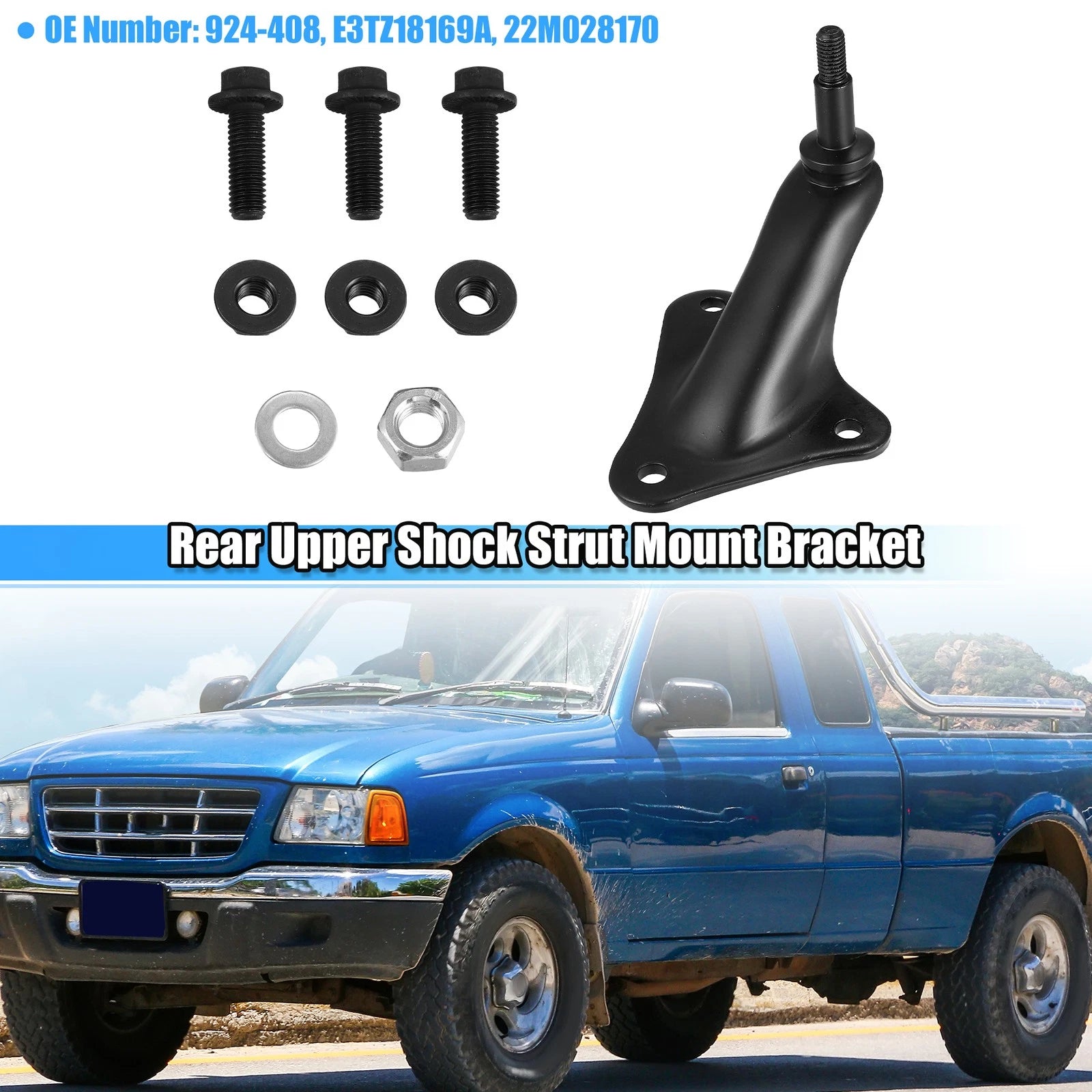 Rear Upper Shock Mount Bracket Kit for Ford Ranger (1983–2011) & Mazda 924-408