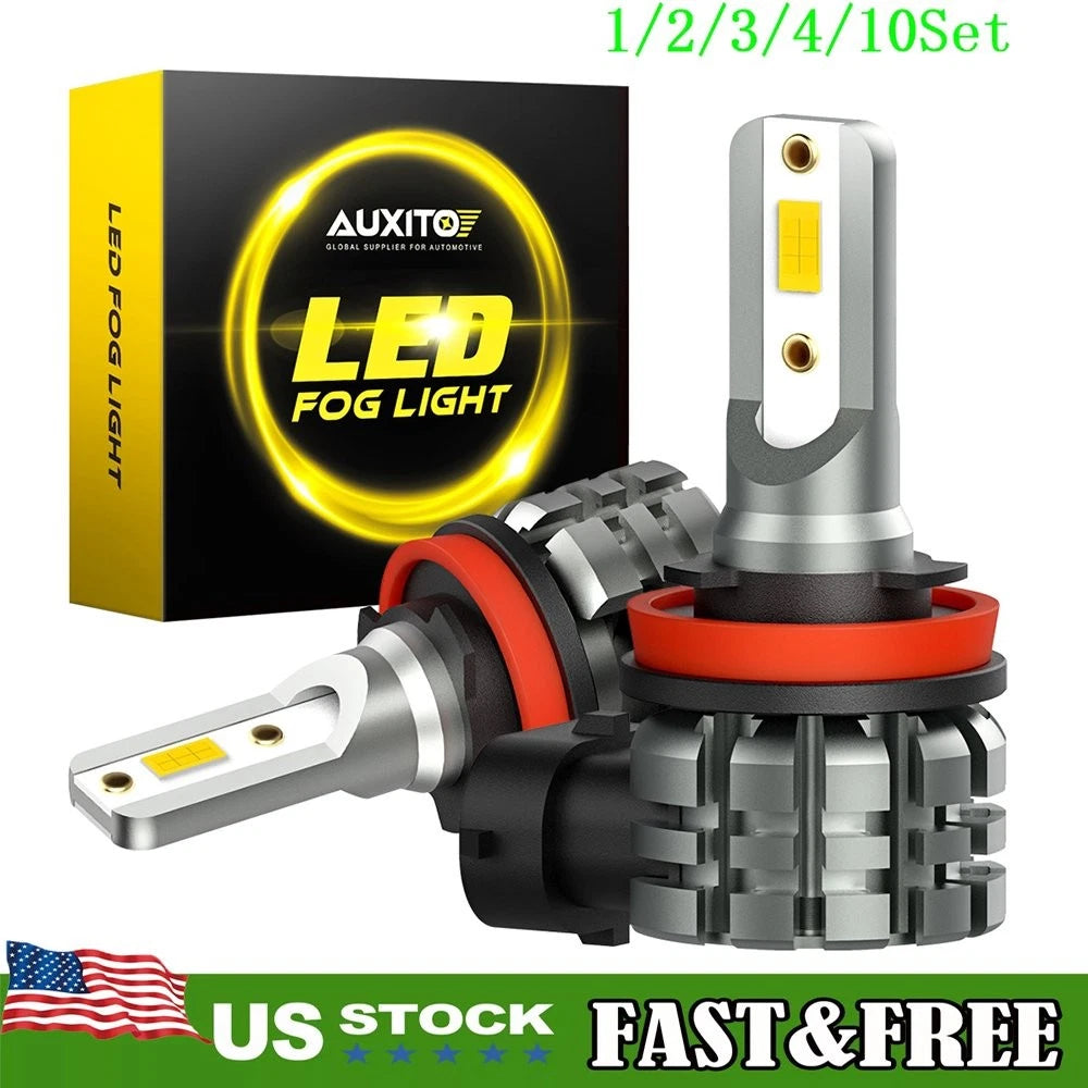 2X Yellow LED Fog Light Bulbs for H11/H8 (200W)