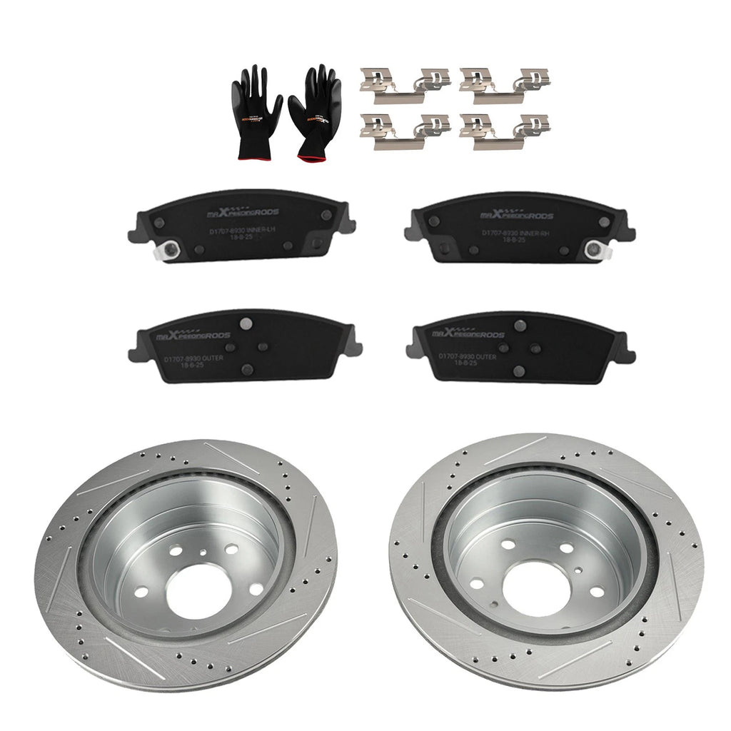 Rear Brake Rotors + Pads Kit for Chevrolet Suburban/Tahoe (2015–2020) P-1707