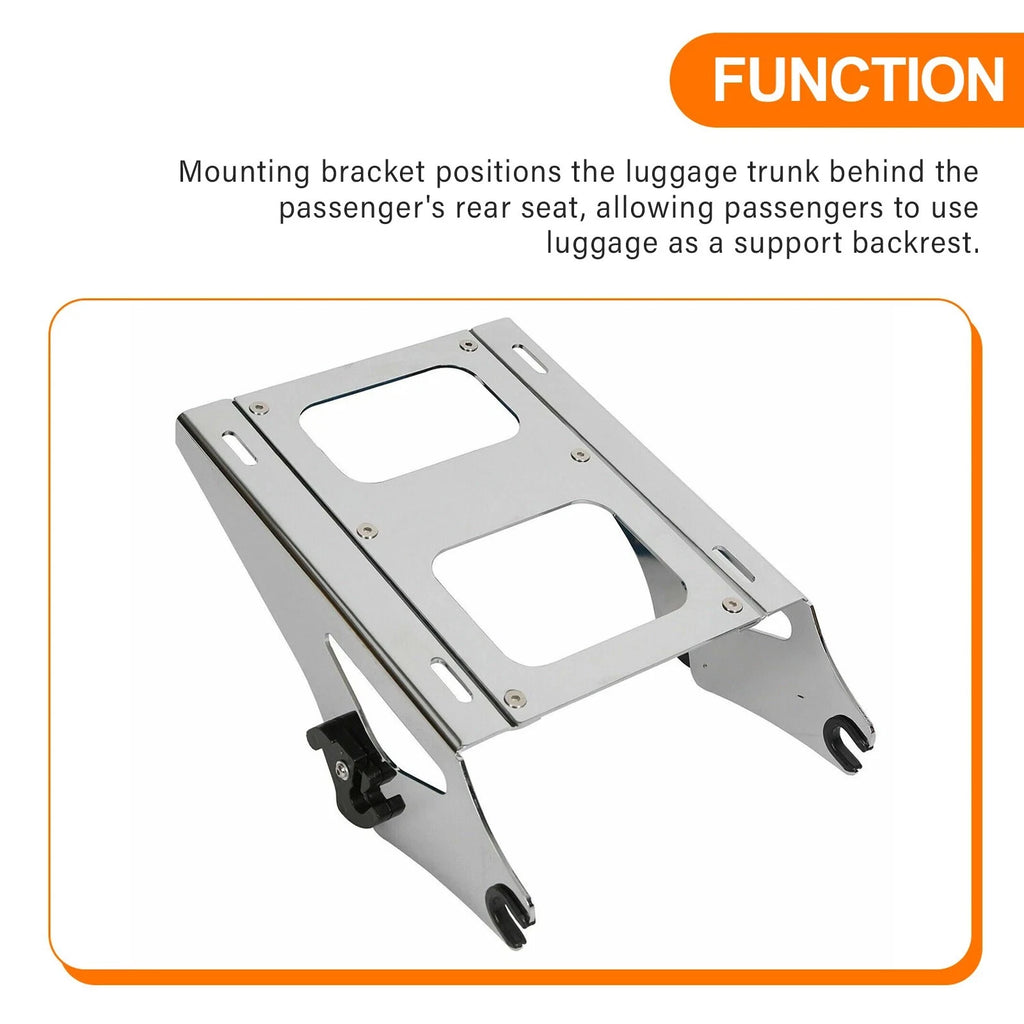 Razor Trunk Pack Two Up Rack Backrest for Harley Tour Street Road Glide (2014–2026)