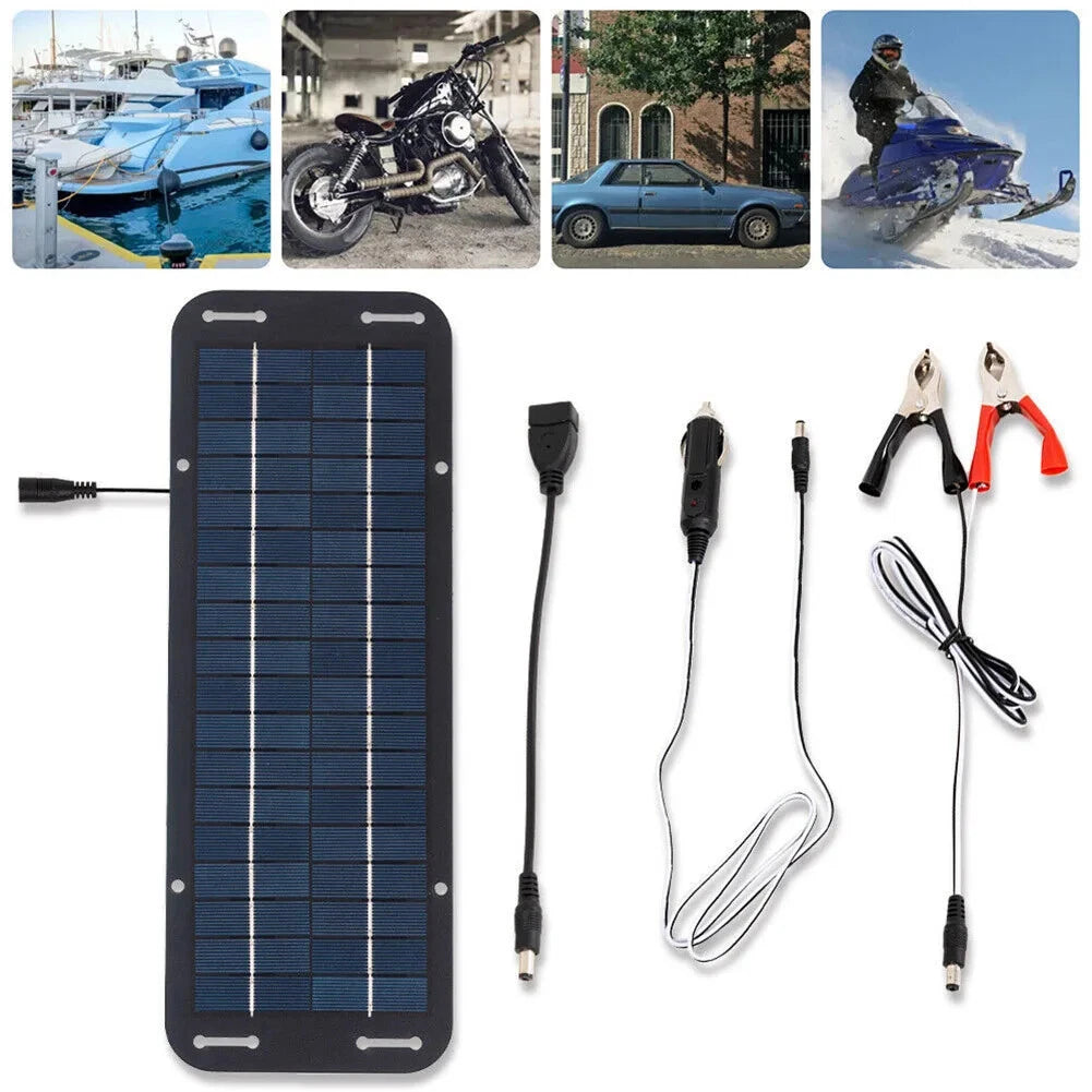 12V 30W Solar Panel Charger for Car RV Boat (Waterproof, Portable)