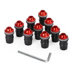 10 Pack Wind Screen Shield Kit for Motorcycle (M5x16mm Screw Bolt Washers)