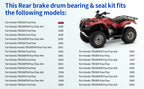 Rear Brake Drum Bearing Seals Kit for Honda Fourtrax 300 TRX300 (1988–2000)
