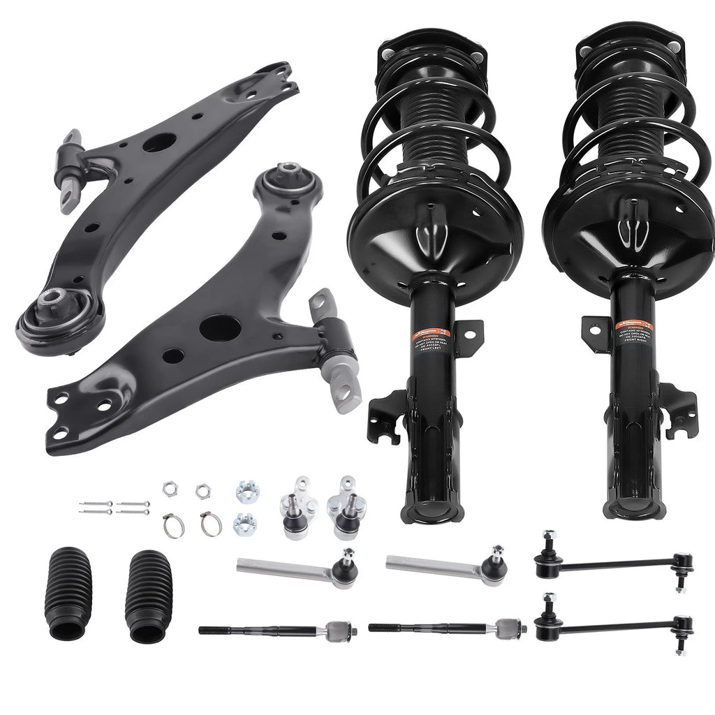 14X Suspension Front Struts Control Arms Kit for Toyota Highlander (2004–2007) AWD