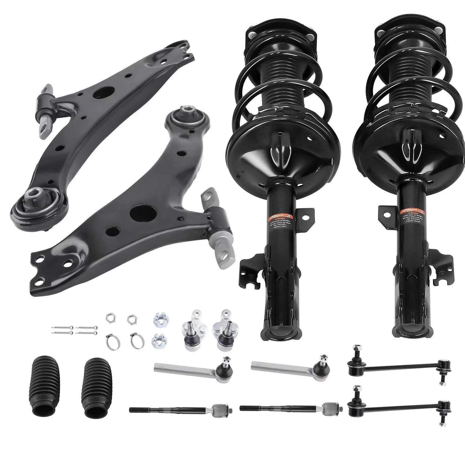 14X Suspension Front Struts Control Arms Kit for Toyota Highlander (2004–2007) AWD