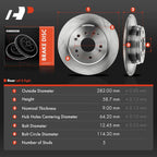 Rear Disc Brake Rotors for Honda Element (2003–2011) Acura TL (2004–2008)