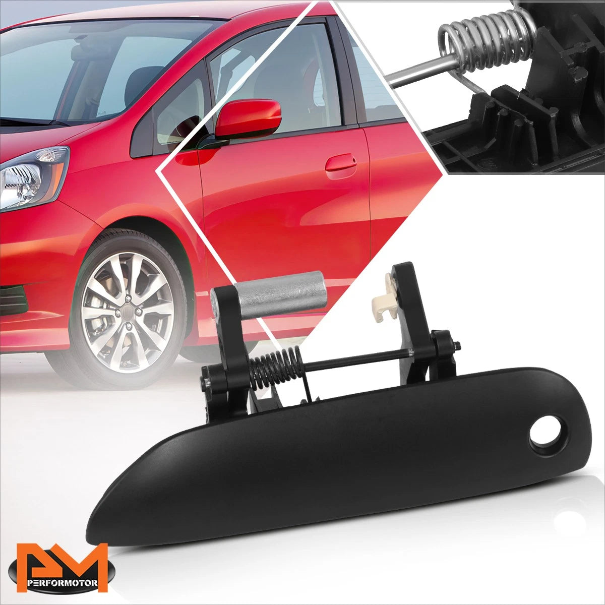 Front Left Outer Door Handle w/ Keyhole for Honda Fit (2009–2013)