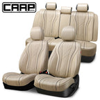 Set of 4 CAAP Driven Universal Touring Series Seat Covers for Car Beige/Black