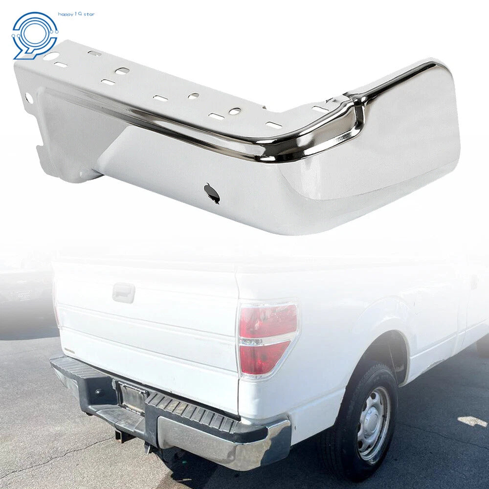 Rear Bumper Face Bar for Ford F-150 (2009–2014) with Park Assist Chrome