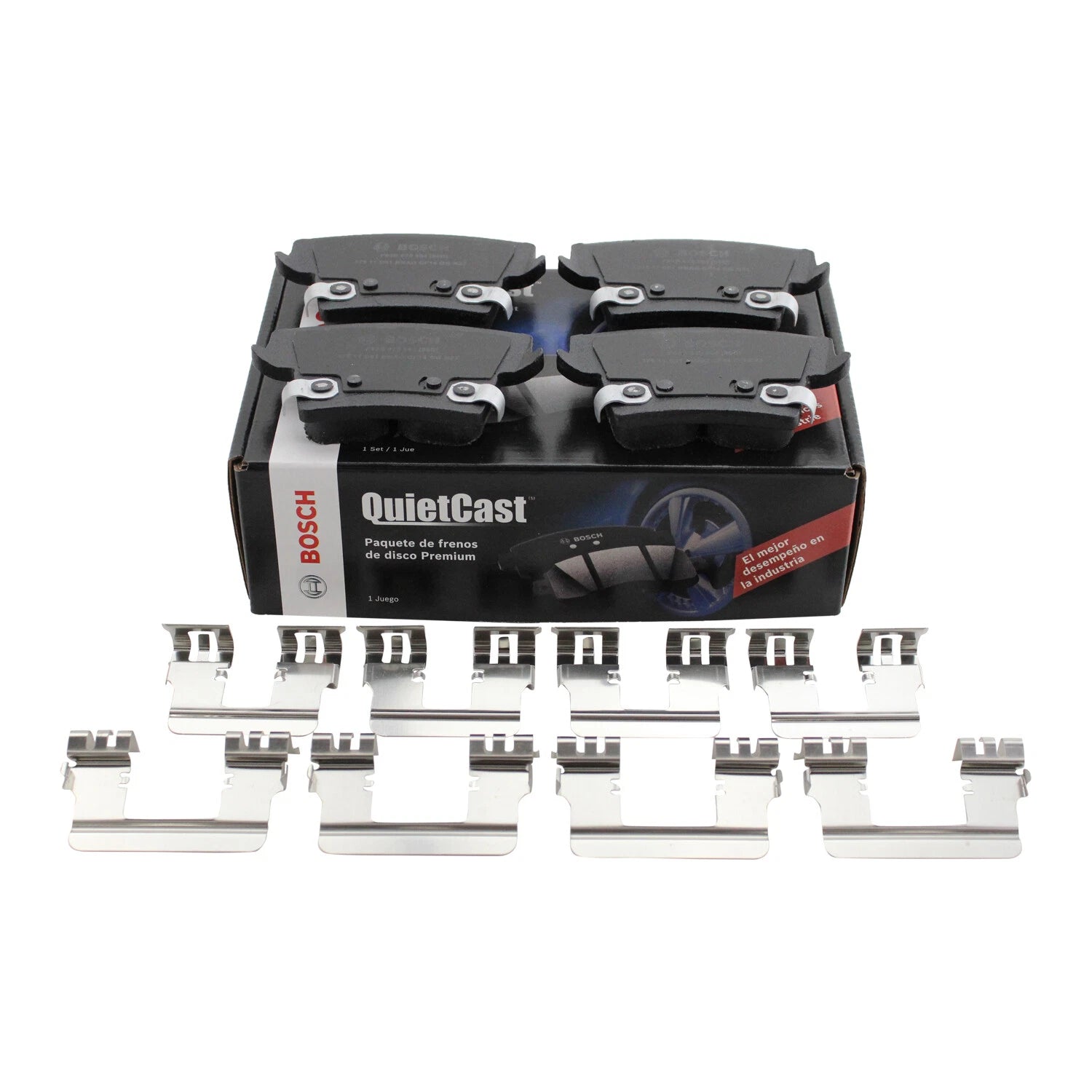 Set of 4 Bosch QuietCast Rear Ceramic Brake Pads for Dodge 300 Challenger Charger Magnum