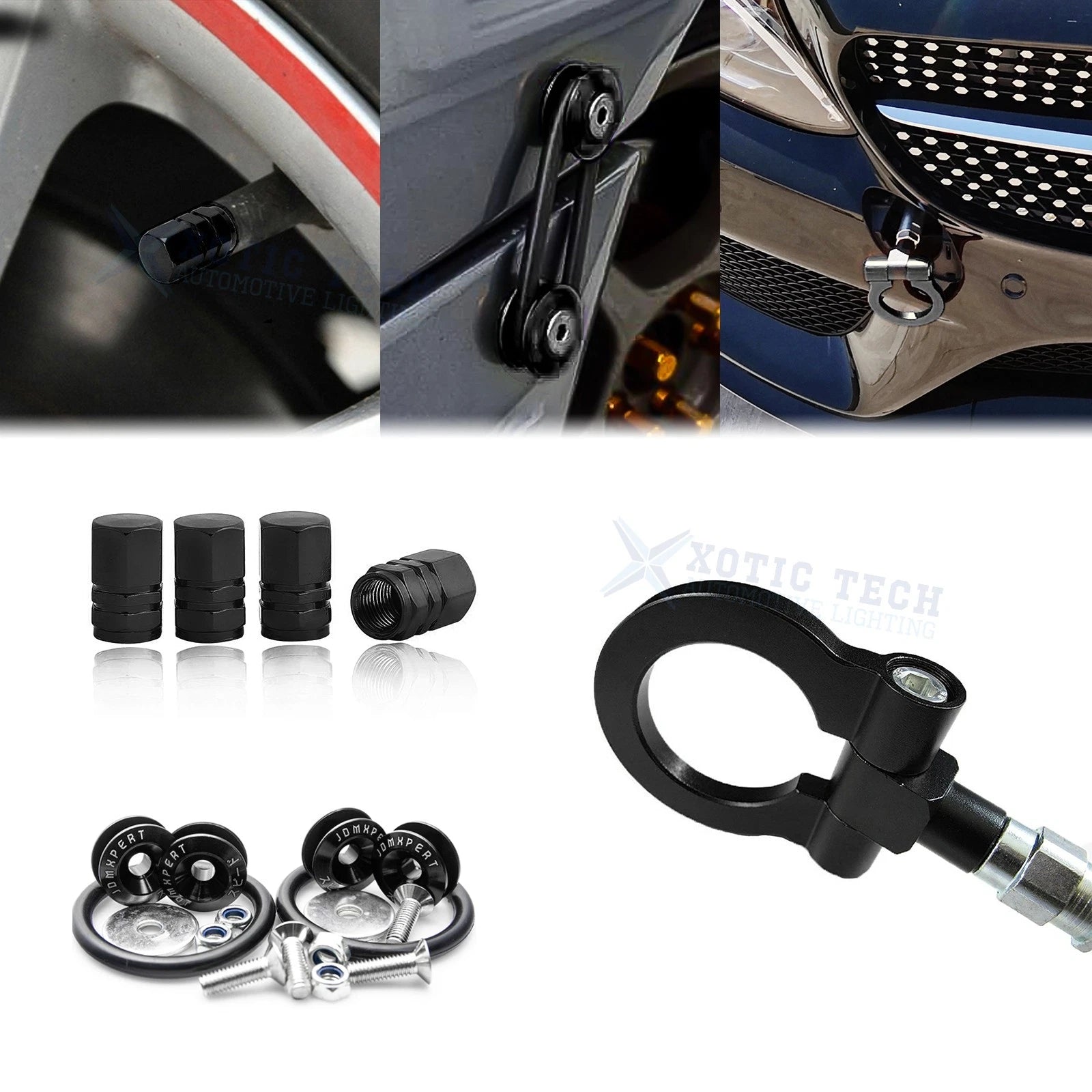 Tow Hook and Air Valve Cap for Mercedes-Benz C-Class E-Class S-Class (2013–2015)