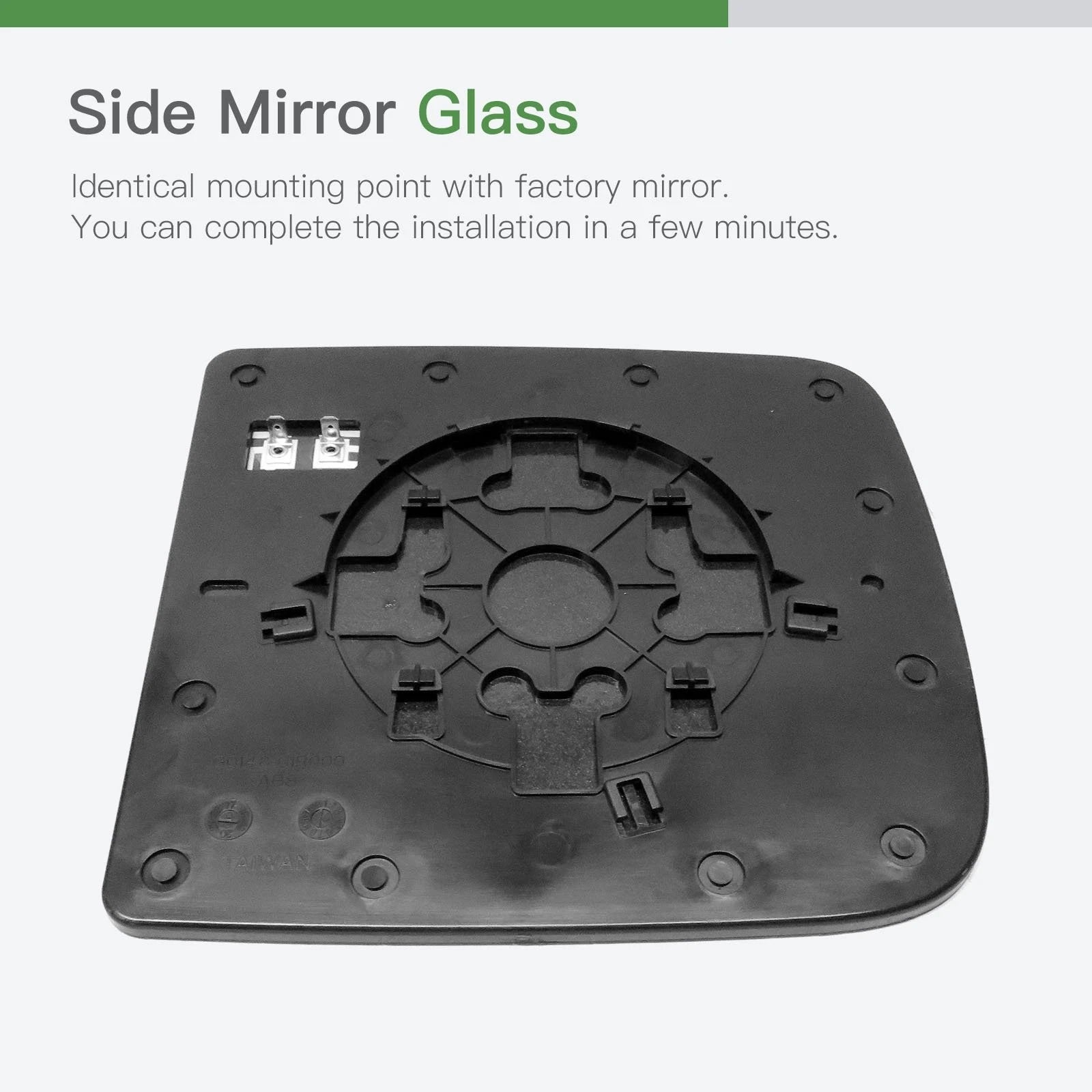 Heated Right Side View Mirror Glass Plate for Dodge Ram 1500 (2010–2019)