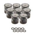 Set of 8 Engine Oil Filters & Drain Plug Gaskets for Toyota Scion Lexus