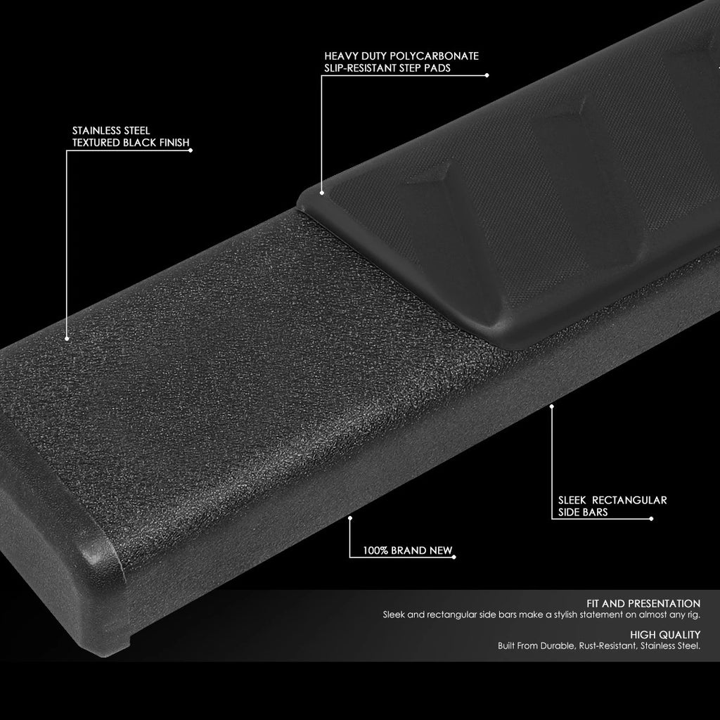 Set of 2 Running Boards for Toyota Tundra (2007–2021) - 4.5" Flat Step Bar
