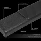 Set of 2 Running Boards for Toyota Tundra (2007–2021) - 4.5" Flat Step Bar
