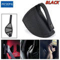 Black Leather Bucket Seat Belt Guide for JDM Cars