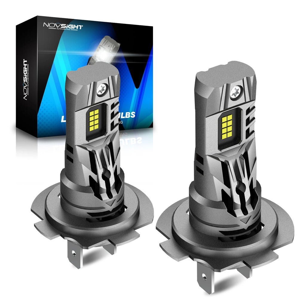 2X H7 LED Headlight Bulbs for NOVSIGHT (6500K, 30000LM, CANBUS)