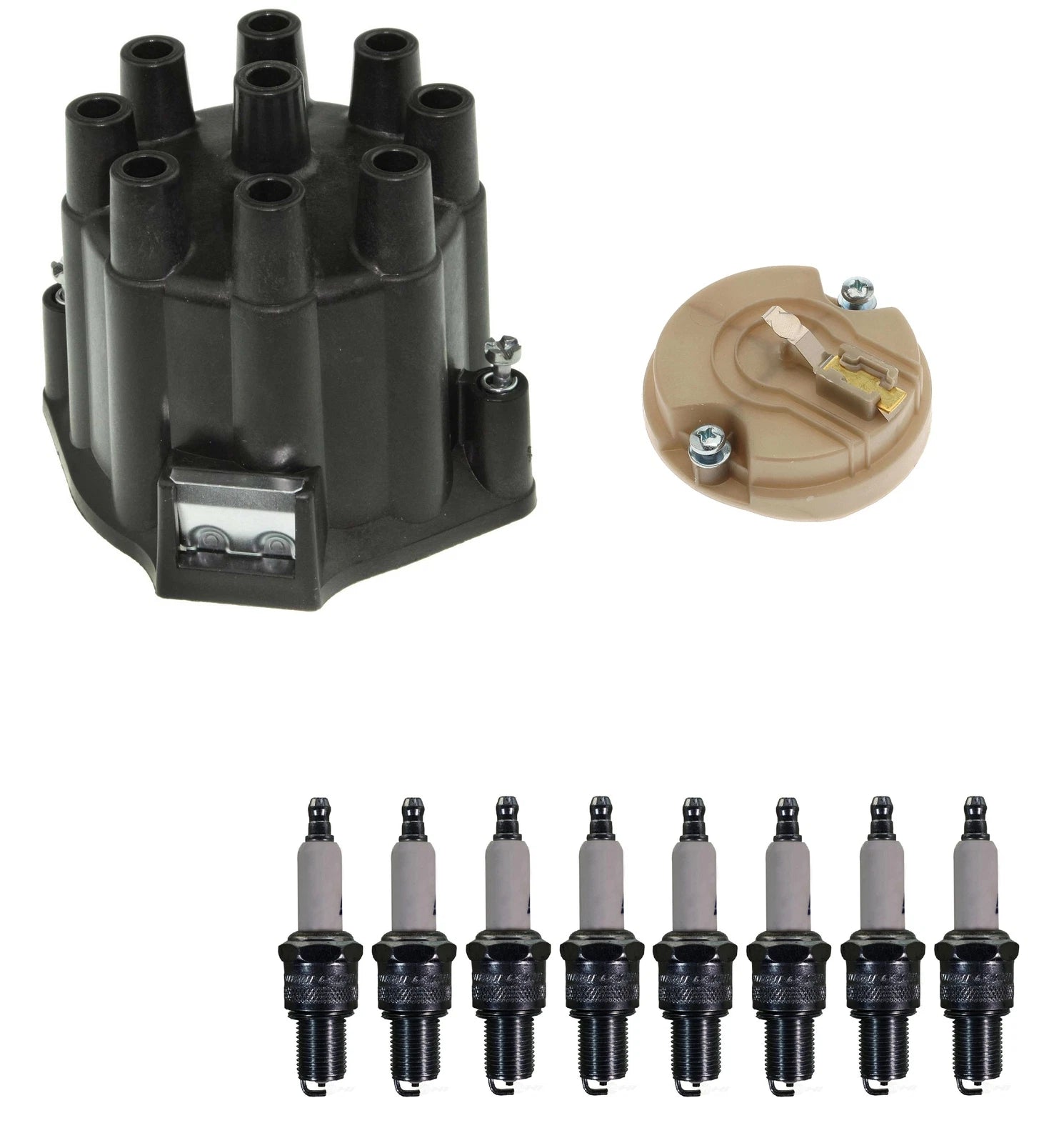 Distributor Rotor Cap & Spark Plugs Kit for Chevy Chevelle (1970–1971)