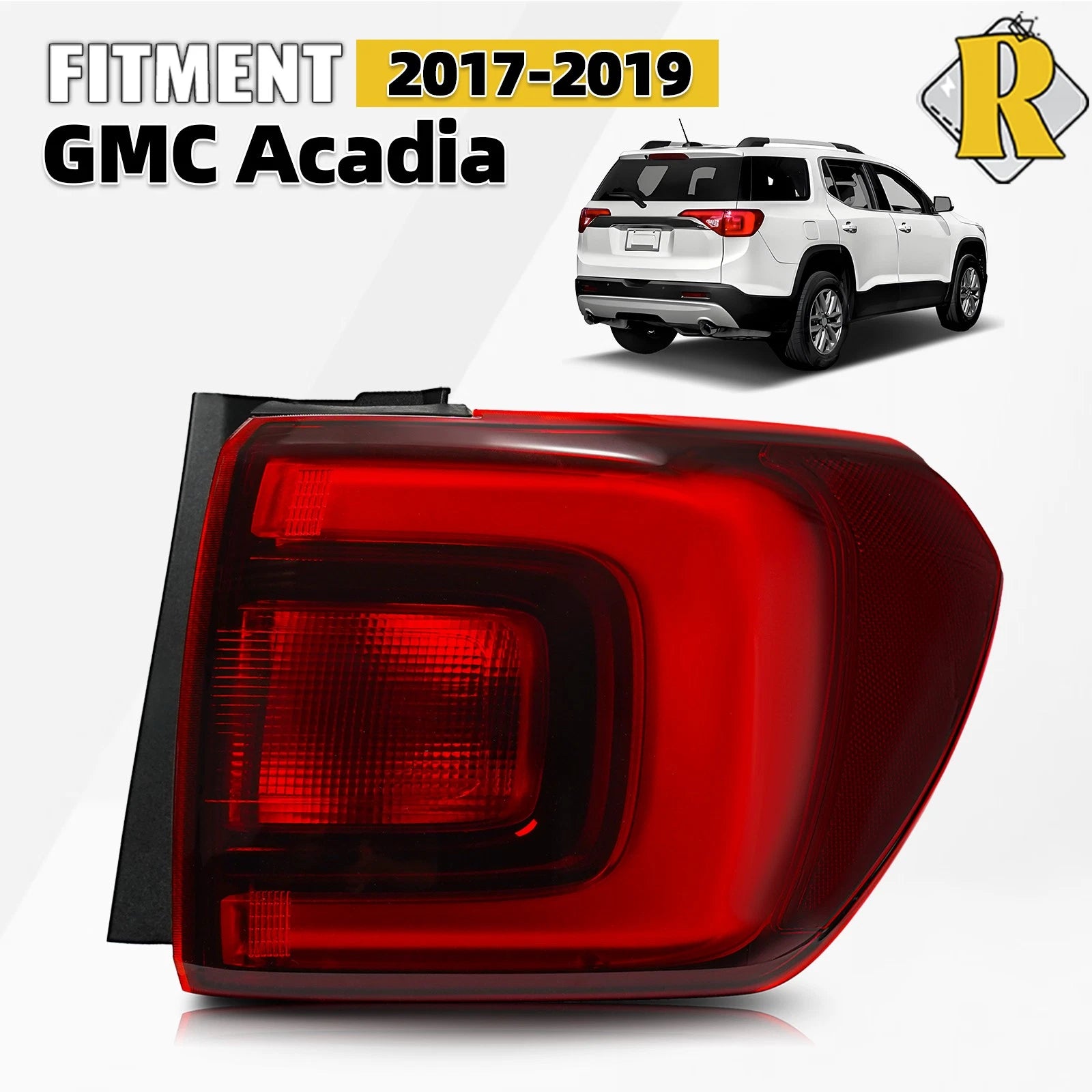 LED Tail Light for GMC Acadia SLE (2017–2019) Passenger Side w/ Bulb