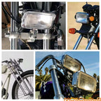 Black Shell LED Custom Headlight w/ Hi/Lo Beam for Harley FLHTC