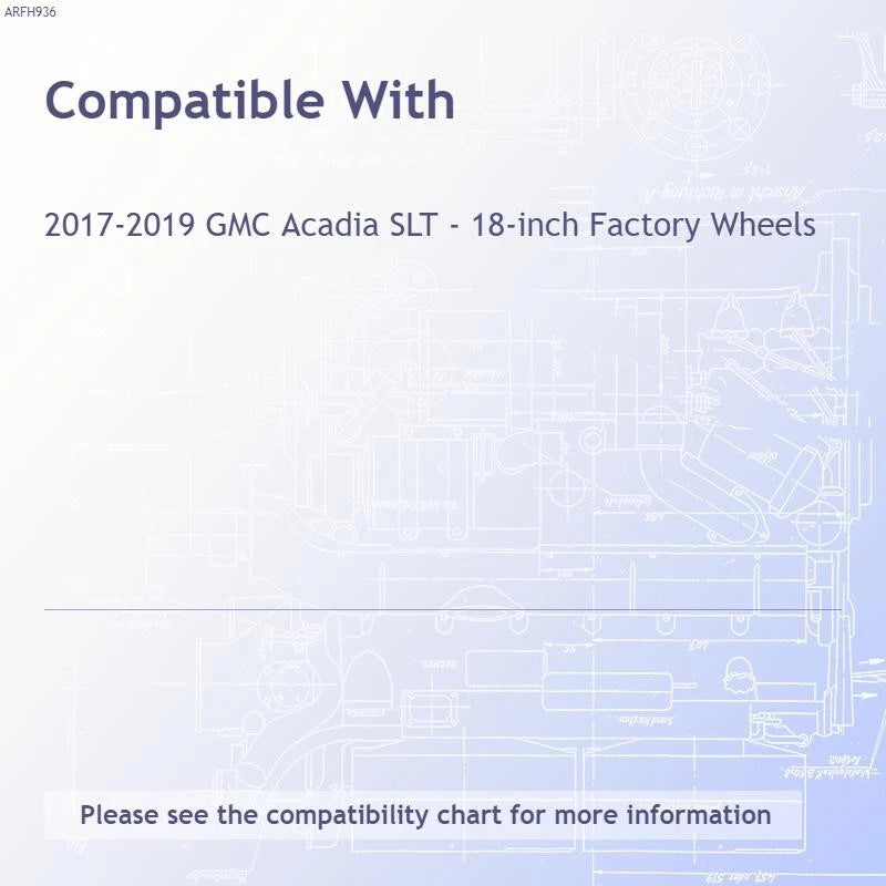 Wheel Skins Set 18 inch 6 Spoke Snap-On for GMC Acadia SLT (2017–2019)