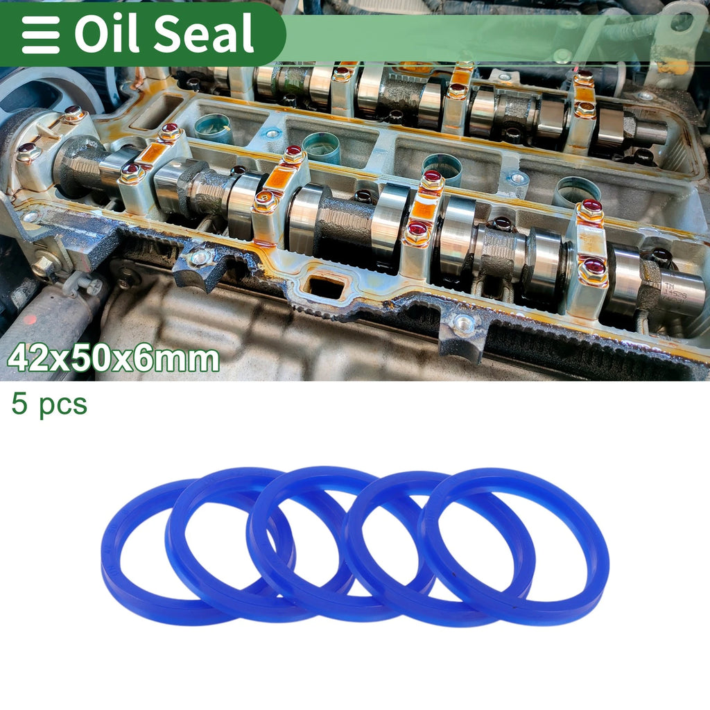 Set of 5 Oil Seal Rotary Shaft Seal 42x50x6mm High Pressure for Various Models