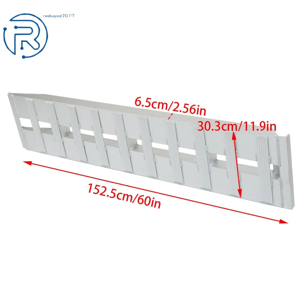 2PC 60'' Aluminum Slip-Proof Ramps for Car Trailer Truck