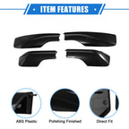 Set of 4 Roof Rack Side Rails End Cover Shells for Toyota RAV4 (2001–2005) Black
