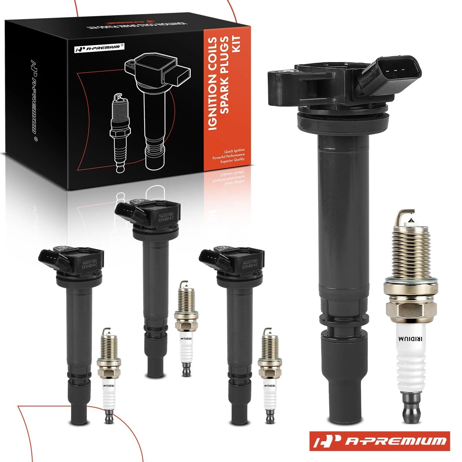 Ignition Coil & Double Iridium Spark Plug for Toyota Corolla (2014–2020)