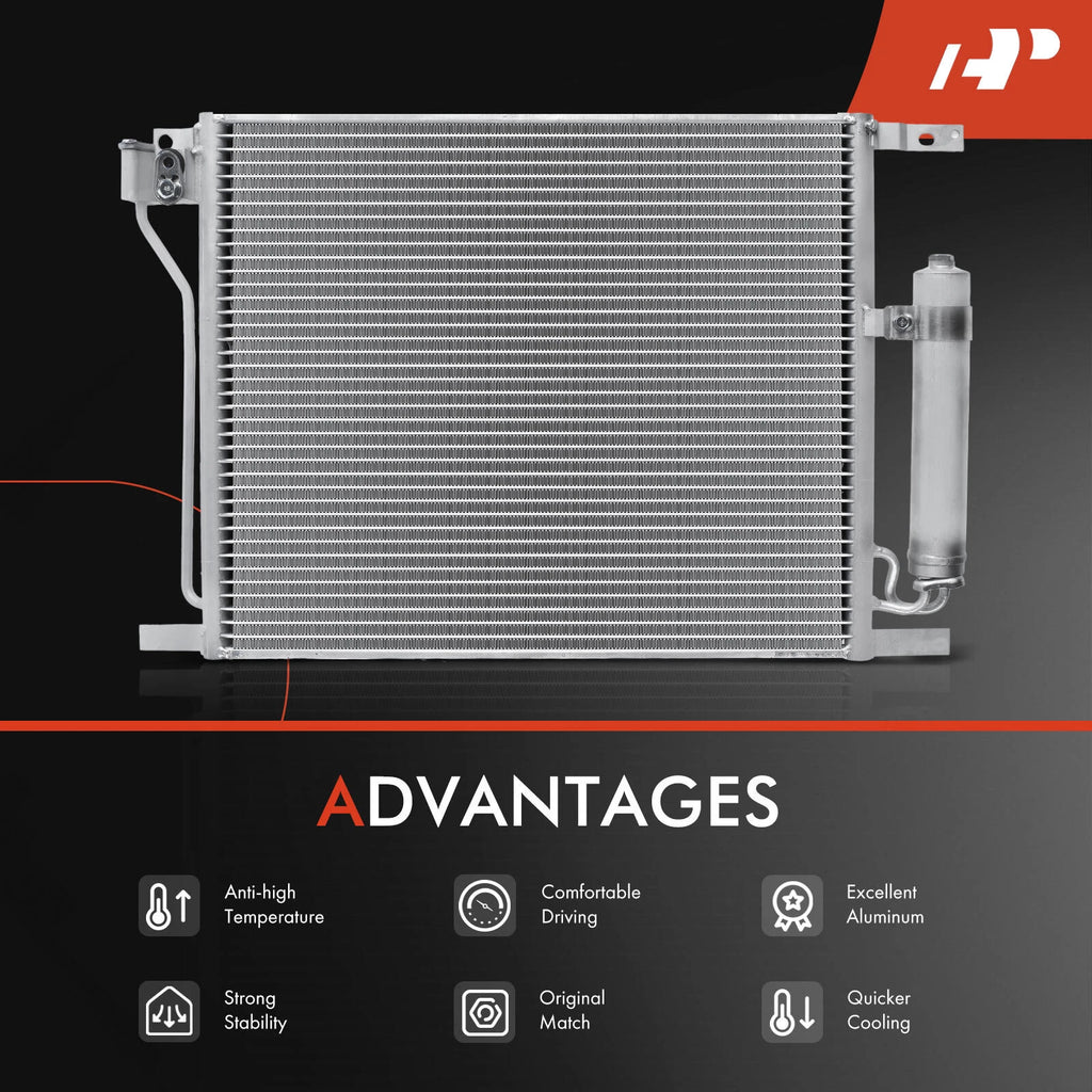 A/C Condenser with Bracket & Receiver Drier for Nissan Sentra (2017-2019)