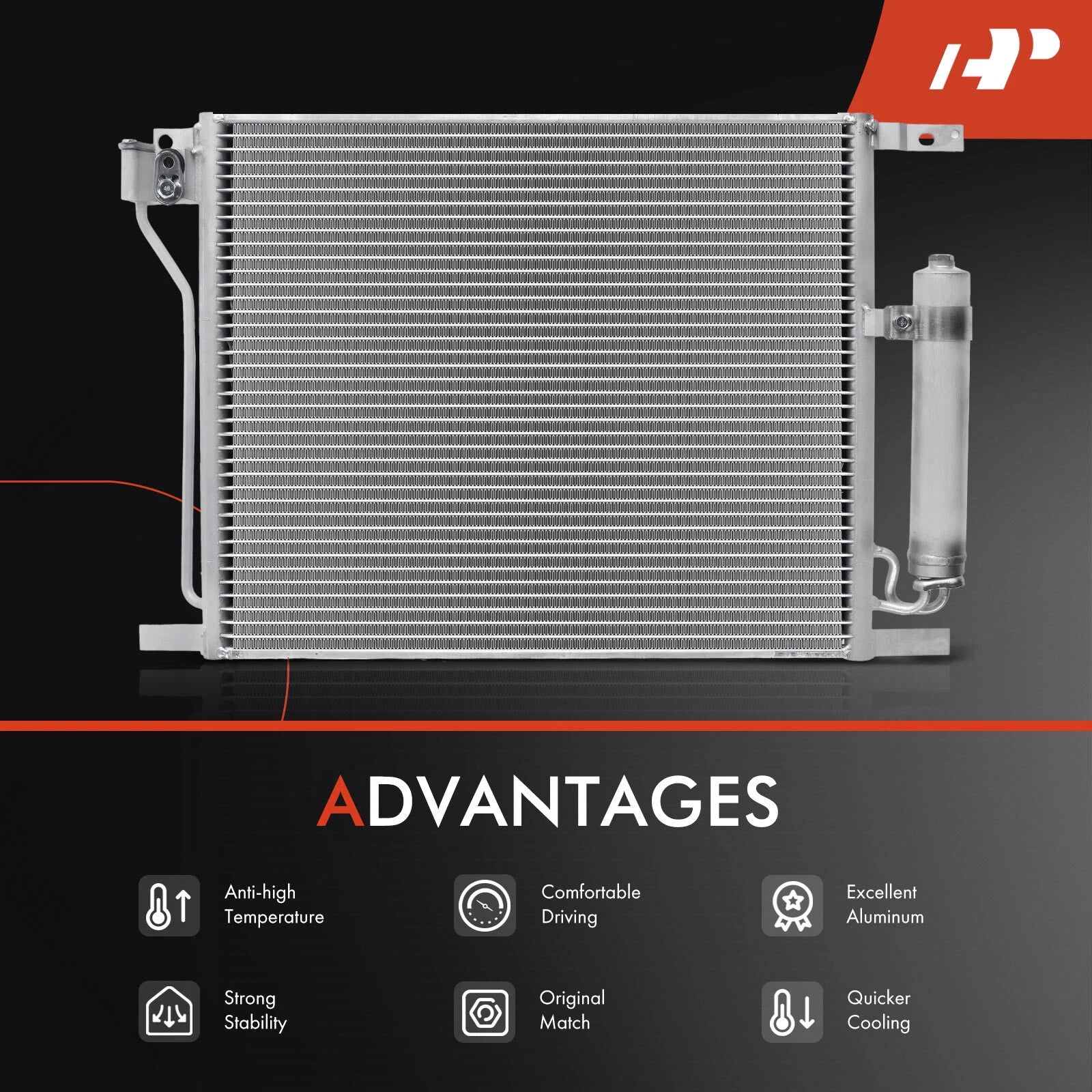 A/C Condenser with Bracket & Receiver Drier for Nissan Sentra (2017-2019)