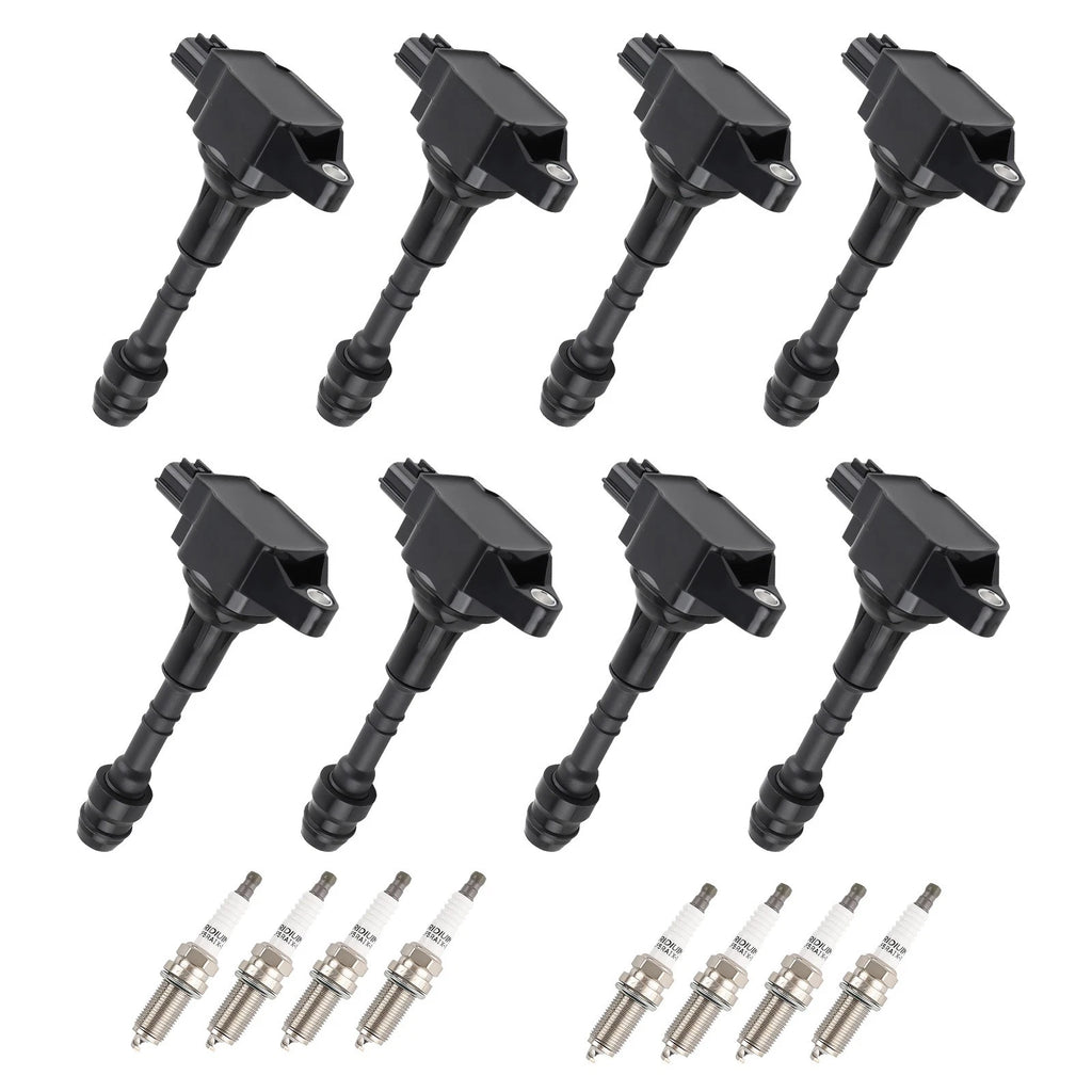 Pack of 8 Ignition Coil Spark Plug for Infiniti QX56 Nissan Armada NV2500 UF551