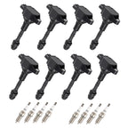 Pack of 8 Ignition Coil Spark Plug for Infiniti QX56 Nissan Armada NV2500 UF551