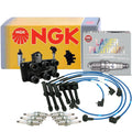 NGK DIS Ignition Coil Wires & 6 Laser Platinum Spark Plugs for Mazda 626 (1998–2002)