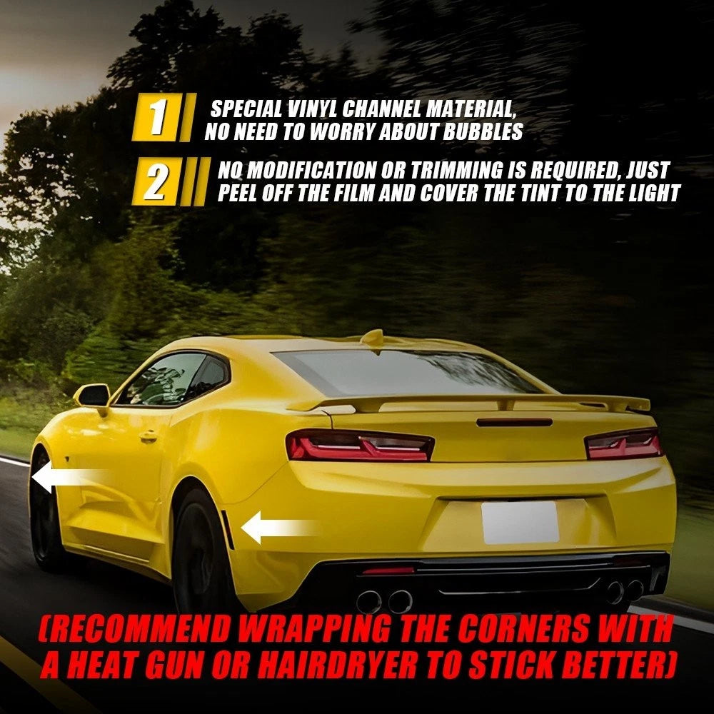 Smoked Side Marker Light Vinyl Tint Film for Chevrolet Camaro