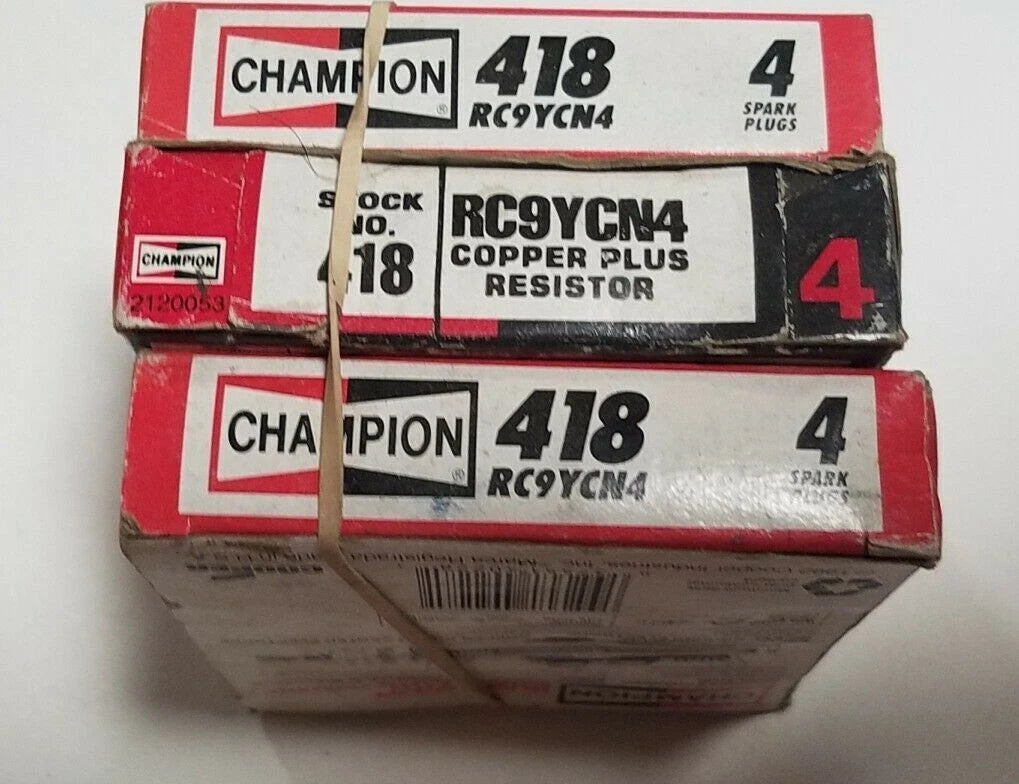 4 Pack Spark Plug RC9YCN4 #418 for Champion (Universal)