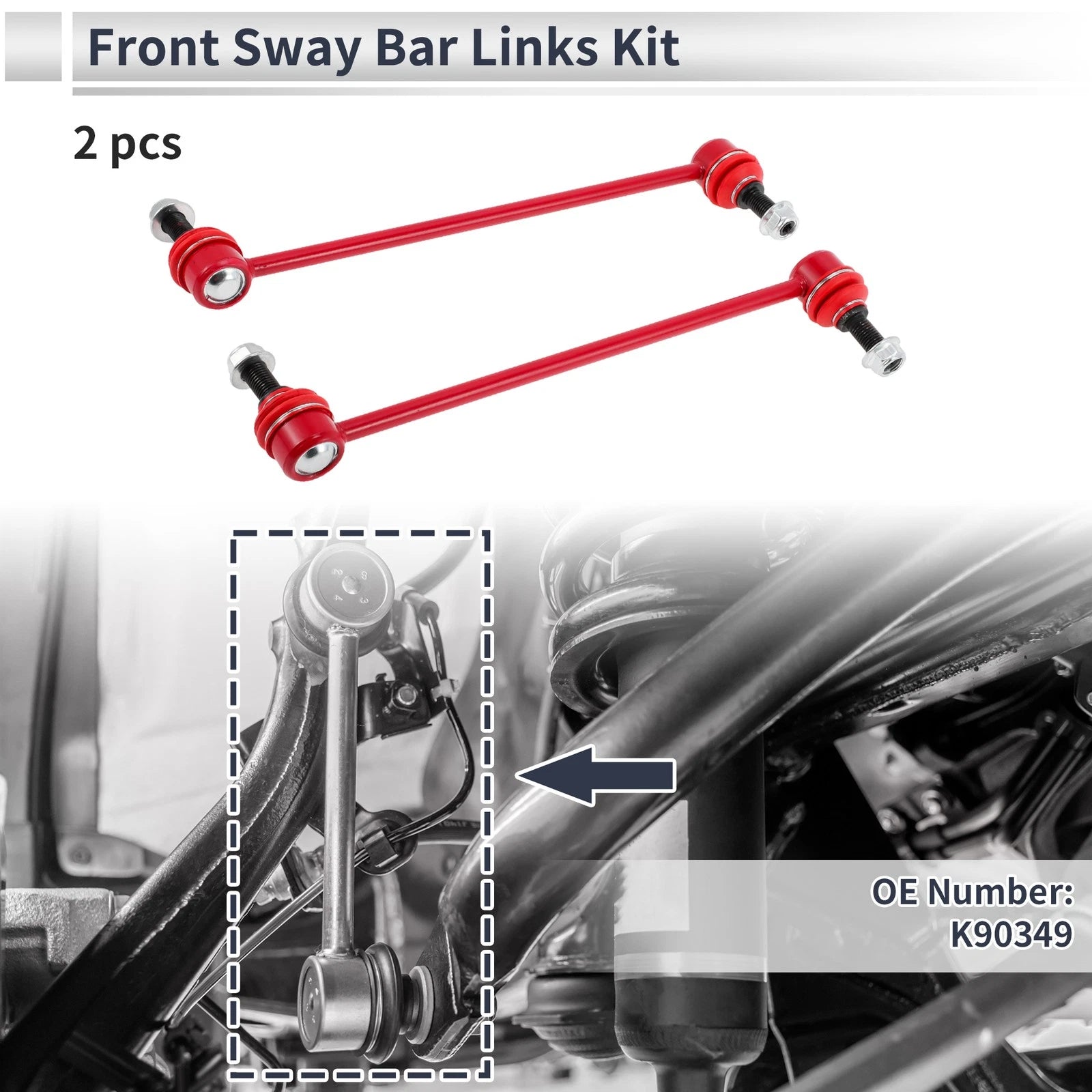 Set of 2 Front Stabilizer Bar Links for Acura MDX (2001–2005) No.K90349