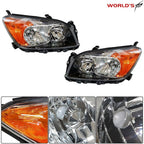 Set of 2 Headlights for Toyota RAV4 Sport (2009–2012) Black Housing
