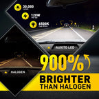 2X LED Headlight Bulbs for Hi/Low Beam (6500K White)