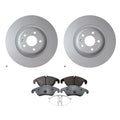 Hella Front Rotors & TRW Pro Low-Met Disc Brake Pads Kit for Audi S4 S5 (2010–2016)
