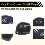 Car Key Case for Suzuki Alto (2 Buttons) - Black Blue Line