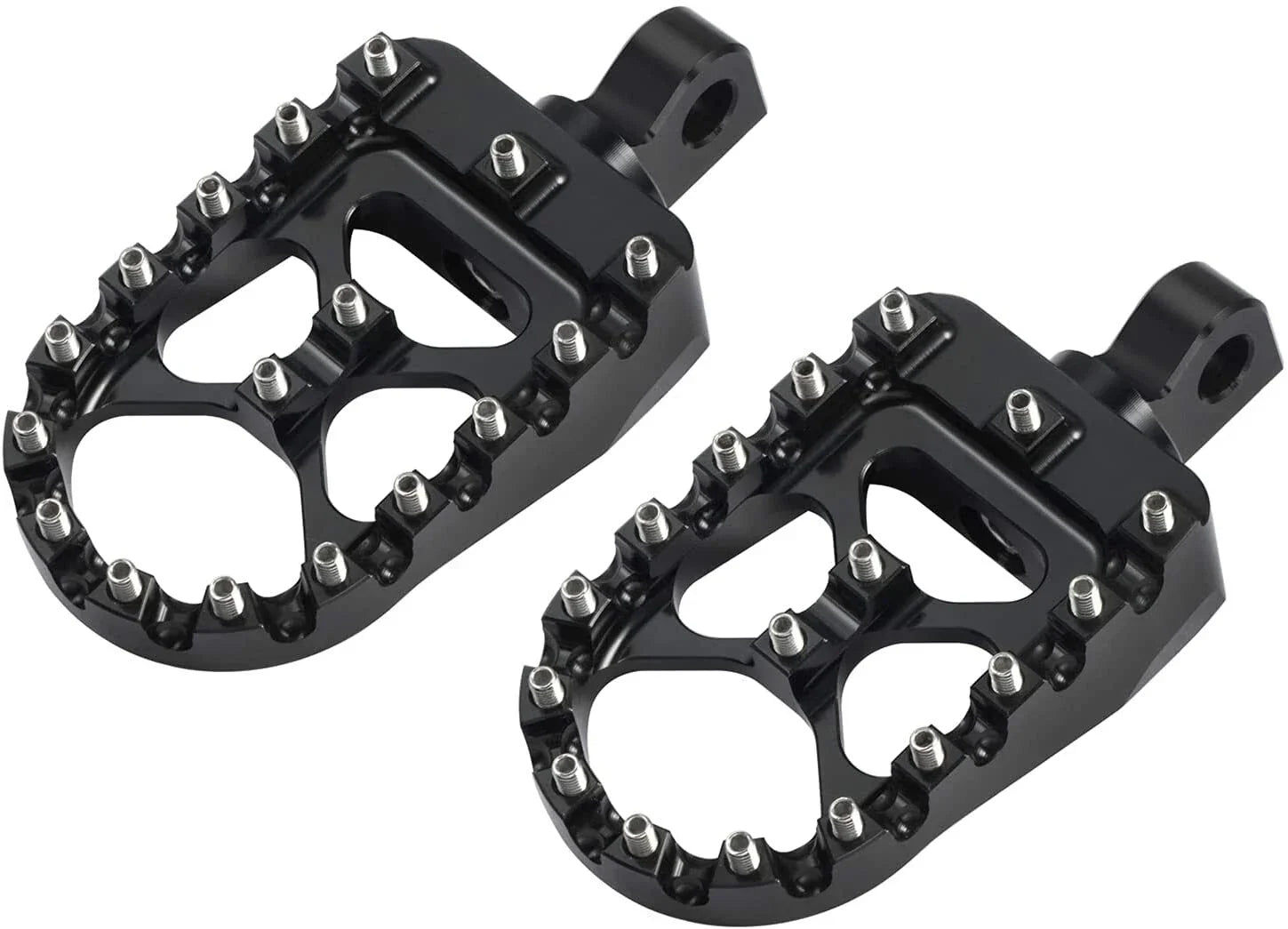 Wide Foot Pegs MX Style for Harley Dyna Sportster Iron 883 Fatboy Bobber (2004-2023)
