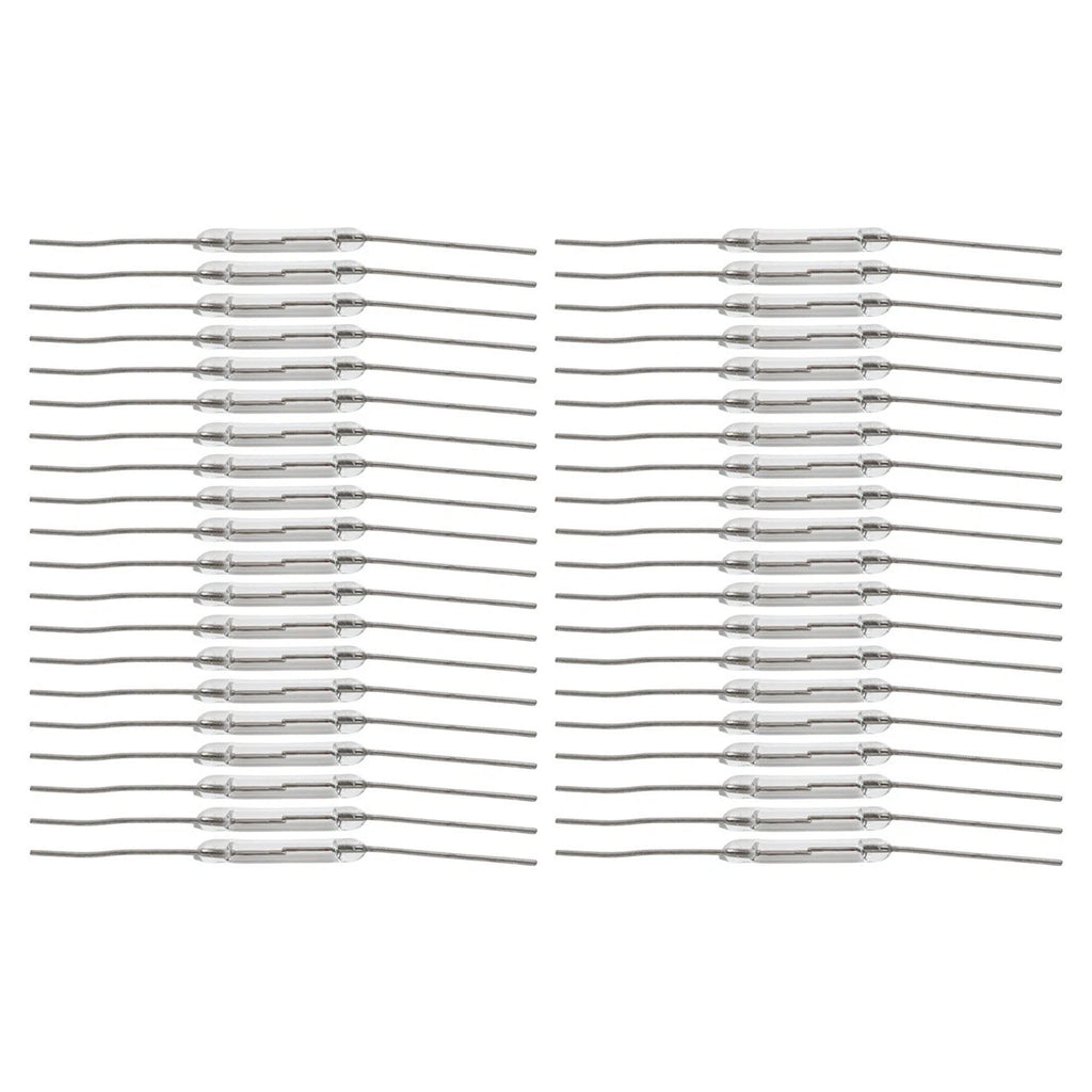 40PCS Magnetic Glass Reed Switch 2 x 14 mm Normally Open NO 2Pin