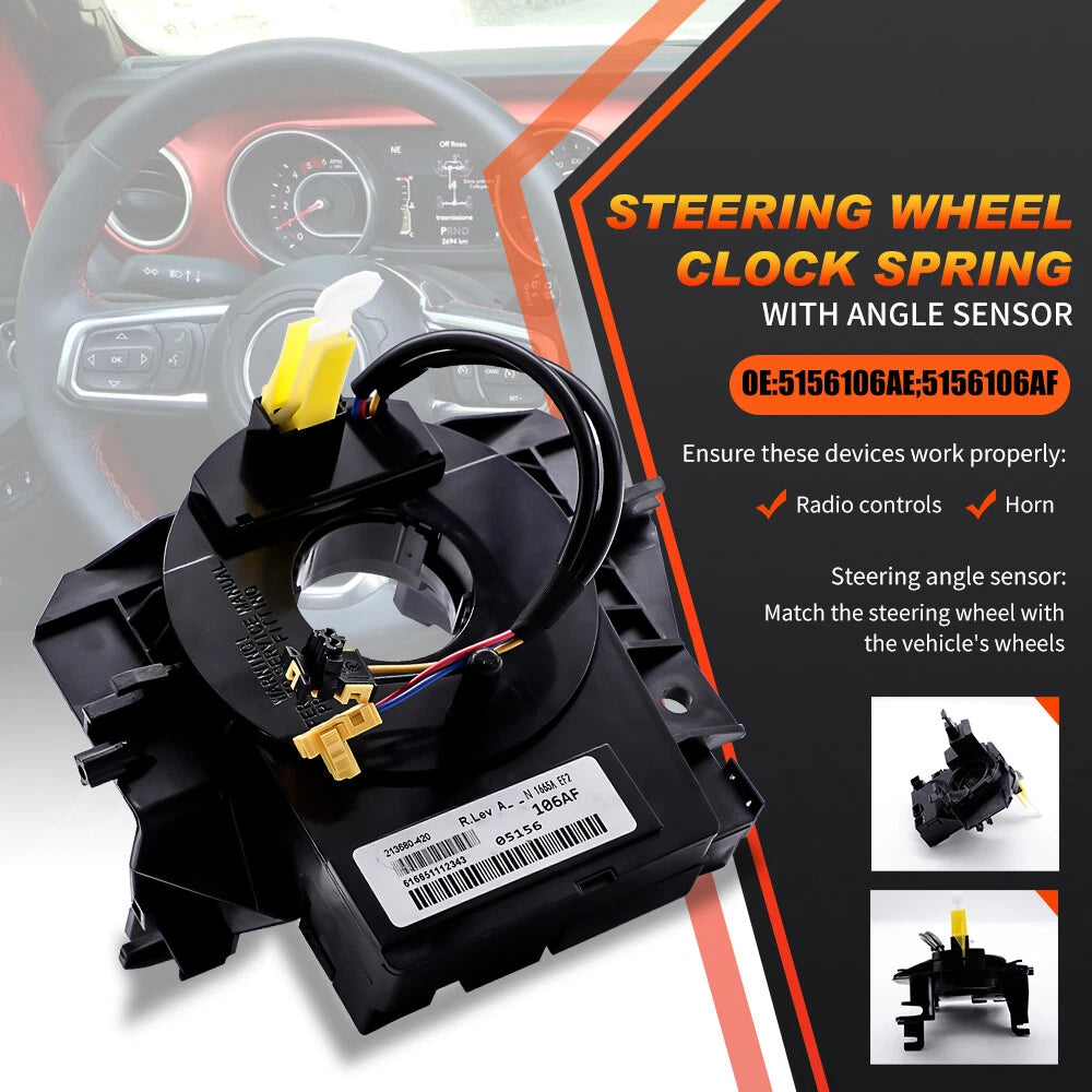 Steering Wheel Clock Spring 5156106AF for Jeep Wrangler JK (2007–2018)