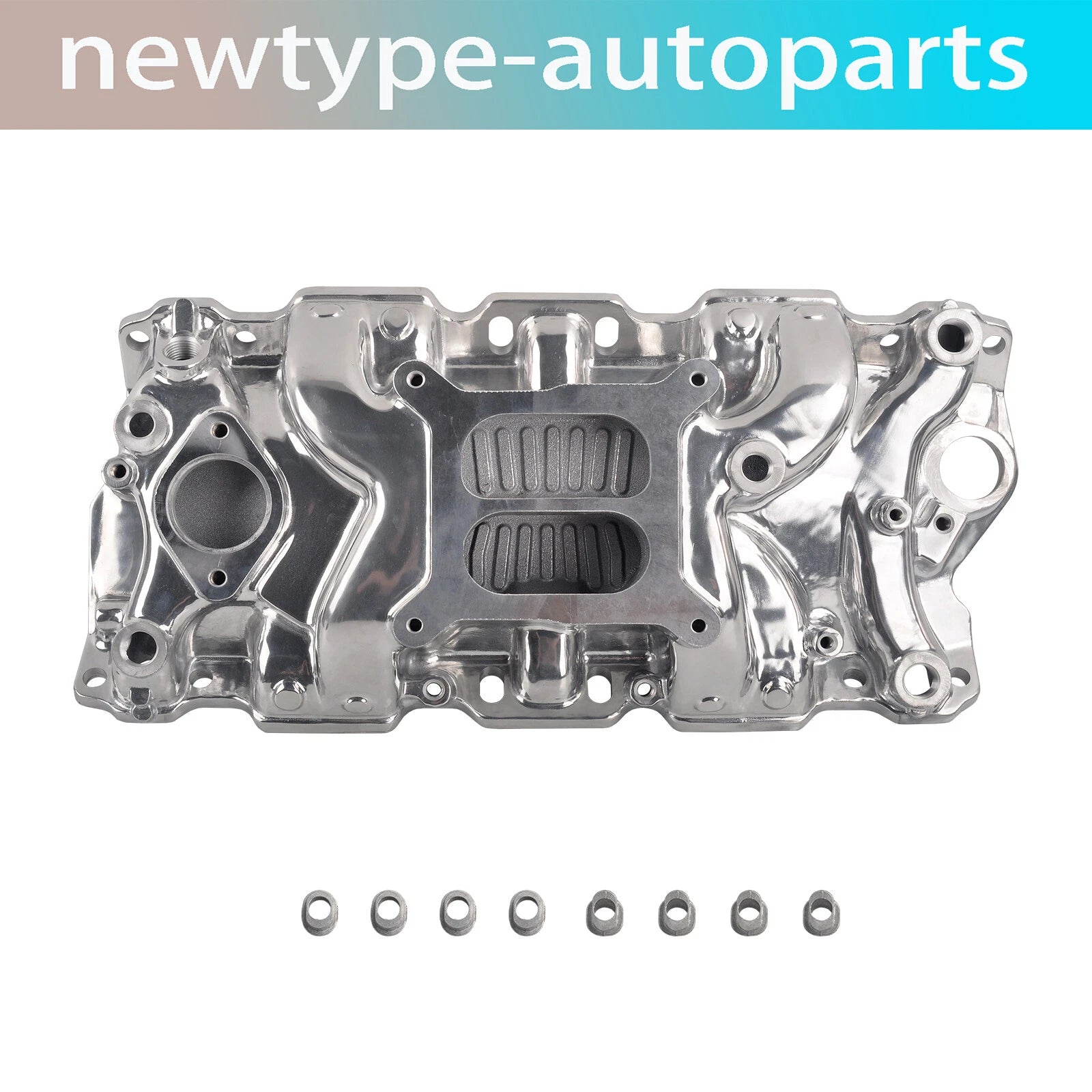 Dual Plane Intake Manifold for Chevy 350 (1955–1995) Polished